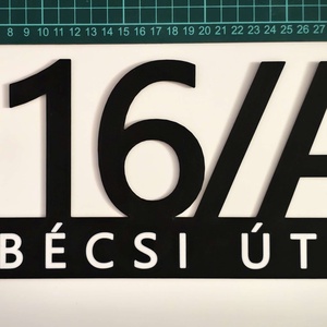 Egyedi terjedelmes házszámtábla - nagy felületű kültéri ASA házszám utcanévvel, névtáblával - otthon & életmód - ház & kert - házszám - Meska.hu