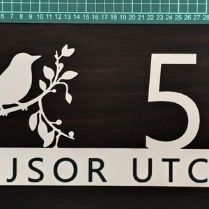 Egyedi madaras házszám - kültéri házszám, UV-álló ASA - otthon & életmód - ház & kert - házszám - Meska.hu