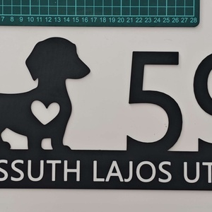 Horgász csónak alakú motívummal házszámtábla - Egyedi 3D nyomtatott horgászós házszám - otthon & életmód - ház & kert - házszám - Meska.hu