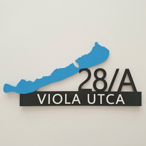 Nyaraló házszám egyedi vitorlás mintás - kültéri UV-álló ASA házszámtábla nyaralóra, üdülőre - Meska.hu