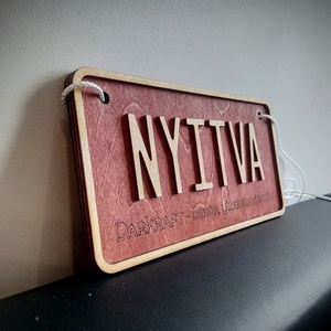 Nyitva - Zárva tábla USA rendszám stílusban - otthon & életmód - dekoráció - ajtó- és ablak dekoráció - ajtótábla - Meska.hu
