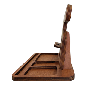 Asztali rendező geometriai mintával (kockák) - világosbarna / rusztikus dió színben - otthon & életmód - tárolás & rendszerezés - íróasztali tároló - Meska.hu