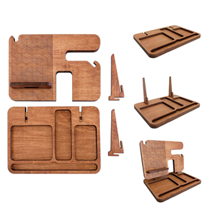 Asztali rendező geometriai mintával (kockák) - világosbarna / rusztikus dió színben - otthon & életmód - tárolás & rendszerezés - íróasztali tároló - Meska.hu