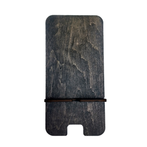 Asztali telefontartó - ébenfekete színben, Otthon & Életmód, Tárolás & Rendszerezés, Íróasztali tároló, Gravírozás, pirográfia, MESKA