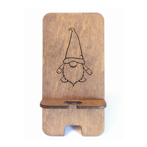 Asztali telefontartó Manó, rusztikus dió színben - Meska.hu