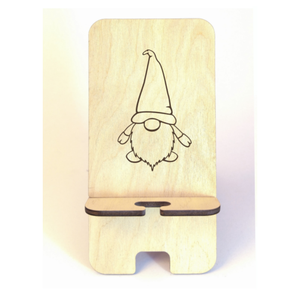 Asztali telefontartó Manó, natúr nyírfa színben - Meska.hu