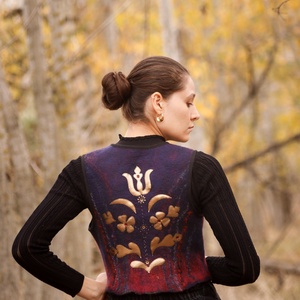 Aranytulipán , Ruha & Divat, Női ruha, Mellény, Nemezelés, Bőrművesség, MESKA