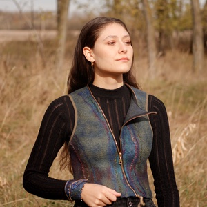 Aranyló cipzár - ruha & divat - női ruha - mellény - Meska.hu