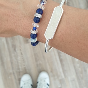 8mm-es Lapis Lazuli karkötő - ékszer - karkötő - ásványkarkötő - Meska.hu
