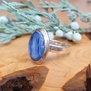 925 sterling ezüst Kianit gyűrű, Ékszer, Gyűrű, Kerek gyűrű, , Meska