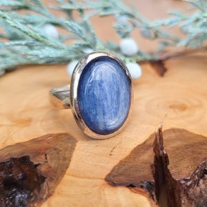 925 sterling ezüst Kianit gyűrű - ékszer - gyűrű - kerek gyűrű - Meska.hu