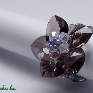 Virágos Swarovski gyöngy gyűrű -  - Meska.hu