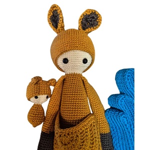 Kengurumama és kenguru baba - Amigurumi - Meska.hu