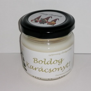 Karácsonyi szójagyertya 100ml - otthon & életmód - gyertya, illat, aroma - gyertya - Meska.hu