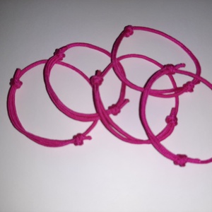 Magenta kabbala karkötő - 5db-os csomag, Ékszer, Karkötő, Fonott karkötő, Csomózás, MESKA