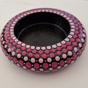 Pink-magenta mandala mécsestartó - otthon & életmód - gyertya, illat, aroma - mécses és mécsestartó - Meska.hu