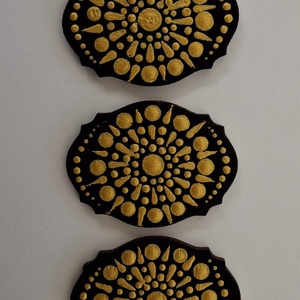 Arany mini mandala - hűtőmágnes  - Meska.hu