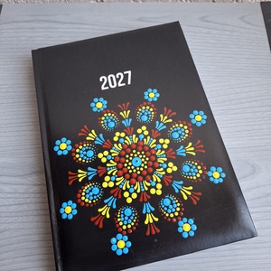 Mandala mintás 2027 Határidő-napló � Kézzel festett egyedi napló, ajándék nőknek, Otthon & Életmód, Papír, írószer, Jegyzetfüzet & Napló, Festett tárgyak, MESKA