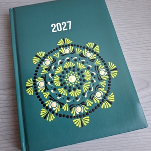 Mandala mintás 2027 Határidő-napló � Kézzel festett egyedi napló, ajándék nőknek, Otthon & Életmód, Papír, írószer, Jegyzetfüzet & Napló, Festett tárgyak, MESKA