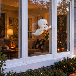 Halloweeni szellemes ablakdekor - Meska.hu