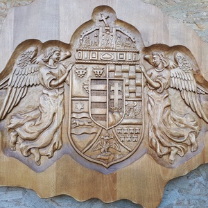 nagymagyarország angyaloscímer koronáscímer magyarcímer turulfaragás címer sasszobor turulszobor címerfaragás turuldísz, Otthon & Életmód, Dekoráció, Dísztárgy, , MESKA