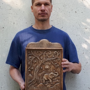 elefánt elefántosdísz elefántfaragás faelefánt kulcstartó buddha faragottdísz indiaidísz indiai faragás egyedifaragás - otthon & életmód - dekoráció - fali és függő dekoráció - fali kulcstartó - Meska.hu