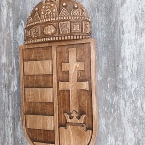  domborzatitérkép koronáscímer magyarcímer turulfaragás címer sasszobor turulszobor címerfaragás turul nagymagyarország - otthon & életmód - dekoráció - dísztárgy - Meska.hu