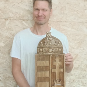  domborzatitérkép koronáscímer magyarcímer turulfaragás címer sasszobor turulszobor címerfaragás turul nagymagyarország - otthon & életmód - dekoráció - dísztárgy - Meska.hu