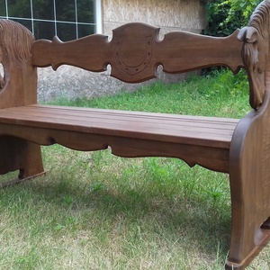 lovaspad lovasbútor lovasajándék lovasfaragás pad loca fapad egyedibútor faragott bútor népibútor fabútor, Otthon & Életmód, Bútor, Pad, , MESKA