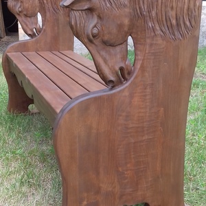 lovaspad lovasbútor lovasajándék lovasfaragás pad loca fapad egyedibútor faragott bútor népibútor fabútor - otthon & életmód - bútor - pad - Meska.hu