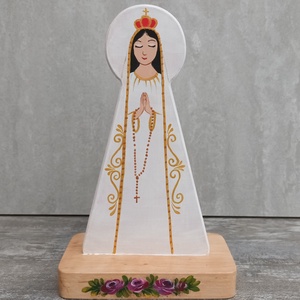 máriakép kereszténykép falikép szűzmária kisded mária boldogasszony kép istenanya faragott mária kép máriaszobor égianya - Meska.hu