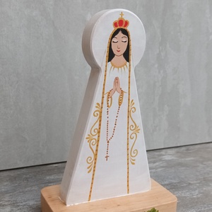 máriakép kereszténykép falikép szűzmária kisded mária boldogasszony kép istenanya faragott mária kép máriaszobor égianya - otthon & életmód - vallás - házi áldás - Meska.hu