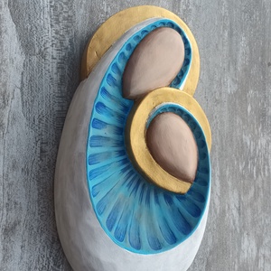 Máriakép Szűzmária kisjézus egyházi katolikus Krisztuskép Máriafaragás Mária a kisdeddel Máriafestmény Máriaszobor Jézus - otthon & életmód - dekoráció - kép & falikép - fából készült kép - Meska.hu