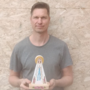 máriakép kereszténykép falikép szűzmária kisded mária boldogasszony kép istenanya faragott mária kép máriaszobor égianya - otthon & életmód - vallás - házi áldás - Meska.hu