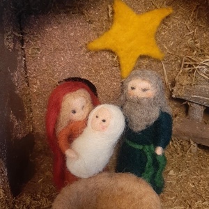 Tűnemez Betlehem - karácsony - karácsonyi lakásdekoráció - karácsonyi lakásdíszek - Meska.hu