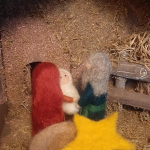 Tűnemez Betlehem - karácsony - karácsonyi lakásdekoráció - karácsonyi lakásdíszek - Meska.hu