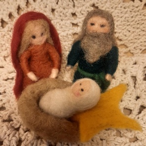 Tűnemez Betlehem - karácsony - karácsonyi lakásdekoráció - karácsonyi lakásdíszek - Meska.hu