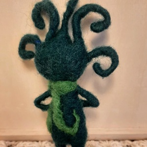 Csengettyűs zöld manó - otthon & életmód - dekoráció - manók - Meska.hu