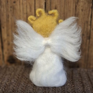 Nemez angyal csengettyűvel - otthon & életmód - dekoráció - dísztárgy - Meska.hu