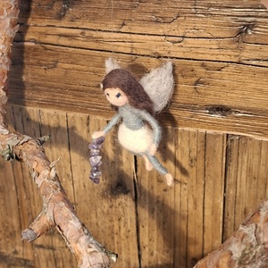 Nemez tündér ametiszt füzérrel - otthon & életmód - dekoráció - fali és függő dekoráció - függődísz - Meska.hu