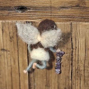 Nemez tündér ametiszt füzérrel - otthon & életmód - dekoráció - fali és függő dekoráció - függődísz - Meska.hu