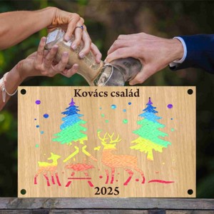 Karácsonyi szarvas mintás , homokceremónia, , , MESKA