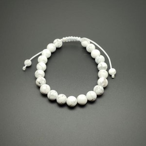 Howlit csúszócsomós golyó karkötő 8-9mm, Ékszer, Karkötő, Ásványkarkötő, , MESKA