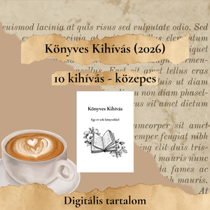 Könyves Kihívás - Egy év tele könyvekkel (2026) � 10 kihívás, közepes nehézség, Otthon & Életmód, Papír, írószer, Jegyzetfüzet & Napló, Fotó, grafika, rajz, illusztráció, MESKA