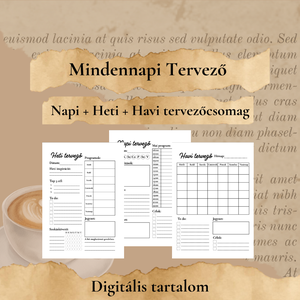 Mindennapi Tervező, Otthon & Életmód, Papír, írószer, Naptár & Tervező, Fotó, grafika, rajz, illusztráció, MESKA