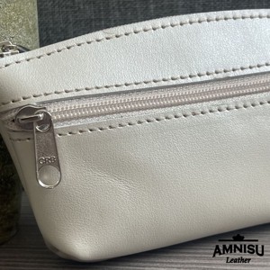 Ekrü kettő cipzáras kulcstartó B3001 - táska & tok - kulcstartó & táskadísz - kulcstartó - Meska.hu