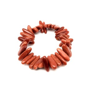 Goldstone vörös long chips karkötő 14-20x4-7mm, Ékszer, Karkötő, Ásványkarkötő, , MESKA