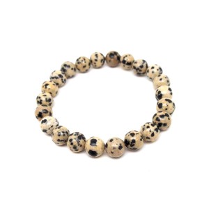 Jáspis dalmata golyó karkötő 8-8,5mm, Ékszer, Karkötő, Ásványkarkötő, , MESKA