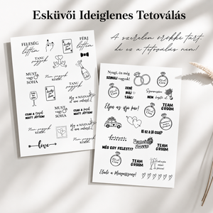 44 darabos Ideiglenes Esküvői Tetoválás - Meska.hu