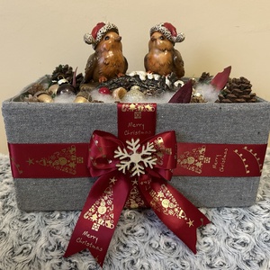 Karácsonyi madárkás asztali dísz, Karácsony, Karácsonyi lakásdekoráció, Karácsonyi lakásdíszek, Mindenmás, MESKA